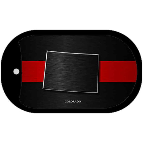 Colorado Thin Red Line Novelty Dog Tag Necklace DT-9695