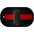 Indiana Thin Red Line Novelty Dog Tag Necklace DT-9703
