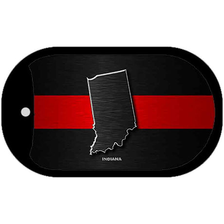 Indiana Thin Red Line Novelty Dog Tag Necklace DT-9703