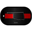 Oklahoma Thin Red Line Novelty Dog Tag Necklace DT-9725