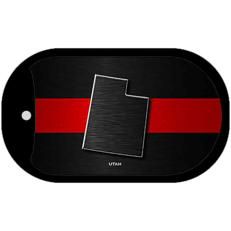 Utah Thin Red Line Novelty Dog Tag Necklace DT-9733