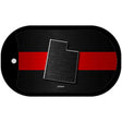 Utah Thin Red Line Novelty Dog Tag Necklace DT-9733