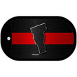 Vermont Thin Red Line Novelty Dog Tag Necklace DT-9734