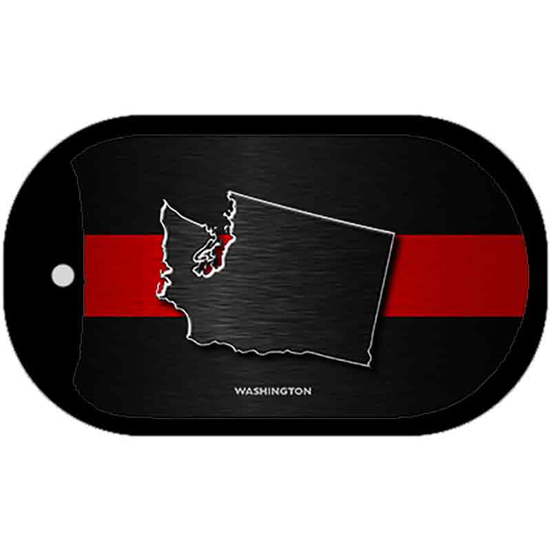 Washington Thin Red Line Novelty Dog Tag Necklace DT-9736