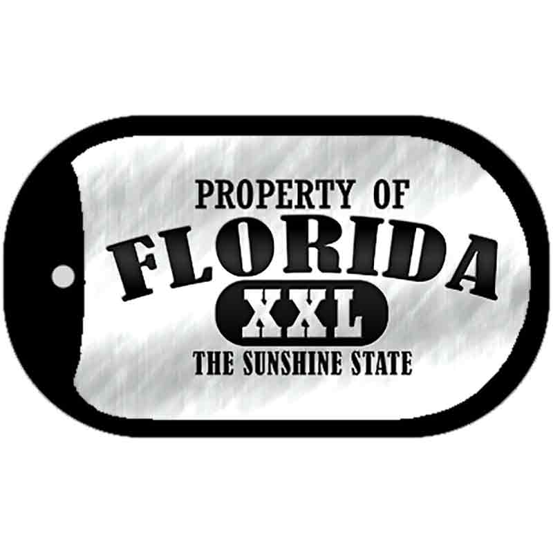 Property Of Florida Novelty Metal Dog Tag Necklace DT-9750 2" x 1" Dog Tag (DT)