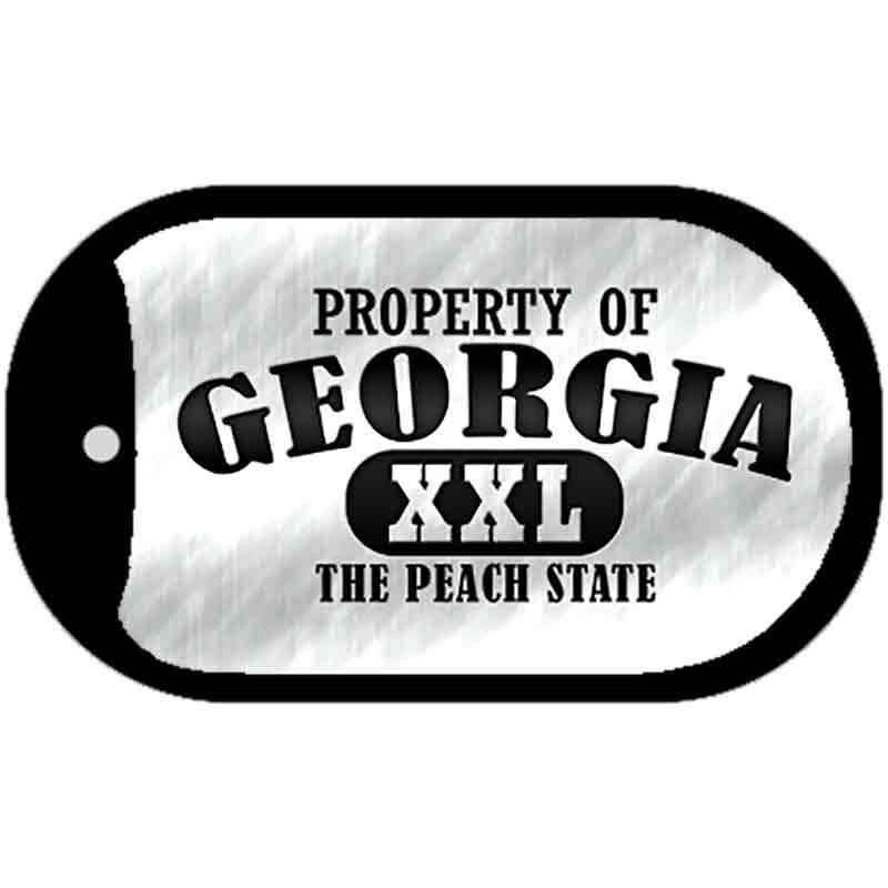 Property Of Georgia Novelty Metal Dog Tag Necklace DT-9751 2" x 1" Dog Tag (DT)