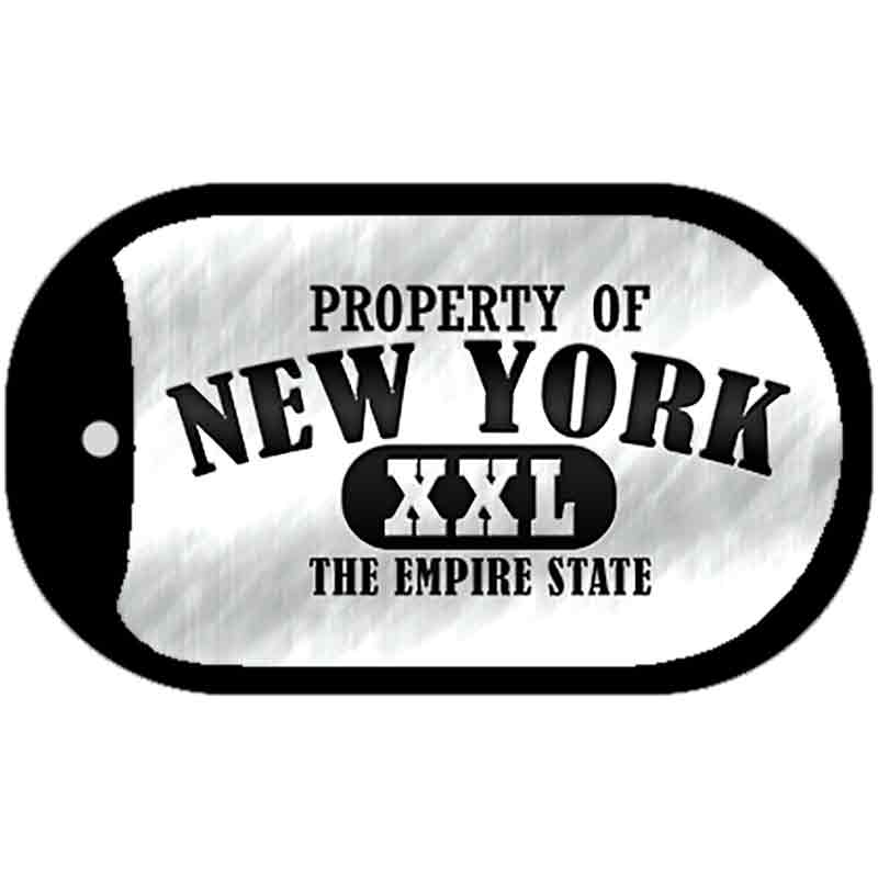 Property Of New York Novelty Metal Dog Tag Necklace DT-9773 2" x 1" Dog Tag (DT)