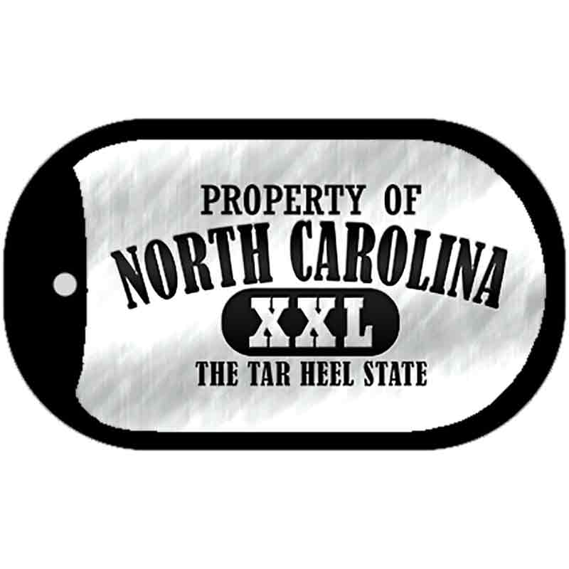Property Of North Carolina Novelty Metal Dog Tag Necklace DT-9774 2" x 1" Dog Tag (DT)