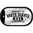 Property Of North Dakota Novelty Metal Dog Tag Necklace DT-9775 2" x 1" Dog Tag (DT)