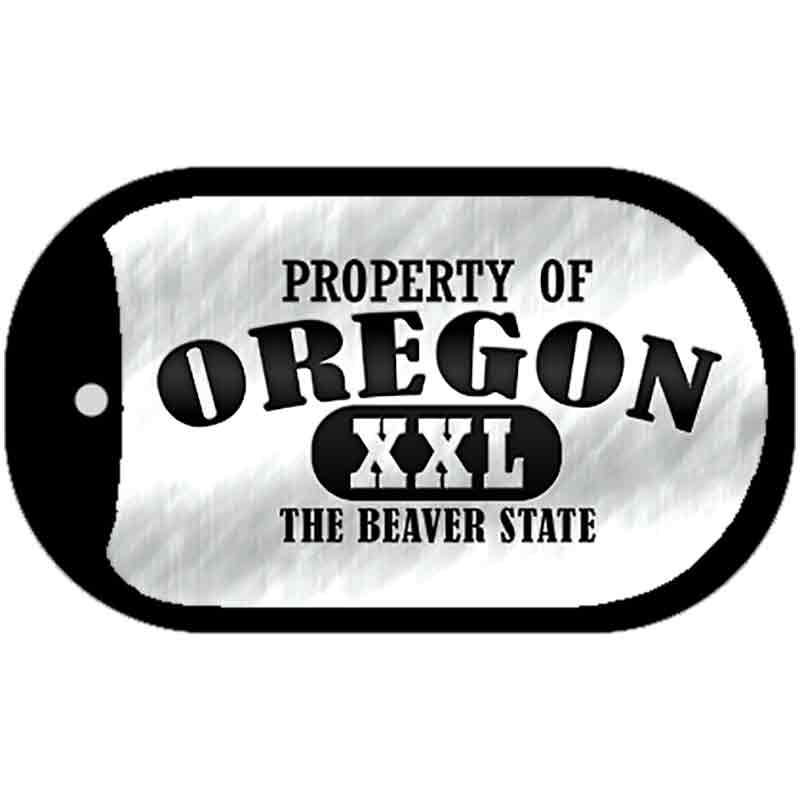 Property Of Oregon Novelty Metal Dog Tag Necklace DT-9778 2" x 1" Dog Tag (DT)