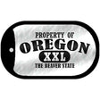 Property Of Oregon Novelty Metal Dog Tag Necklace DT-9778 2" x 1" Dog Tag (DT)