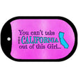 California Girl Novelty Metal Dog Tag Necklace DT-9796 2" x 1" Dog Tag (DT)