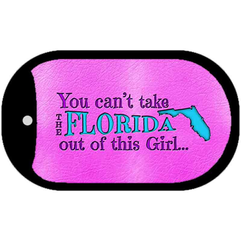 Florida Girl Novelty Metal Dog Tag Necklace DT-9800 2" x 1" Dog Tag (DT)