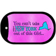 New York Girl Novelty Metal Dog Tag Necklace DT-9823 2" x 1" Dog Tag (DT)