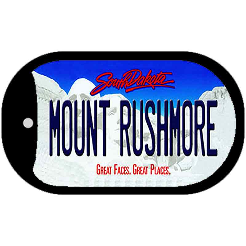 Mount Rushmore South Dakota Novelty Metal Dog Tag Necklace DT-9958 2" x 1" Dog Tag (DT)