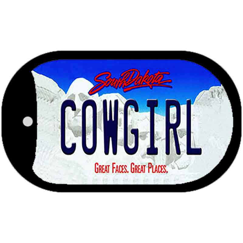 Cowgirl South Dakota Novelty Metal Dog Tag Necklace DT-9983