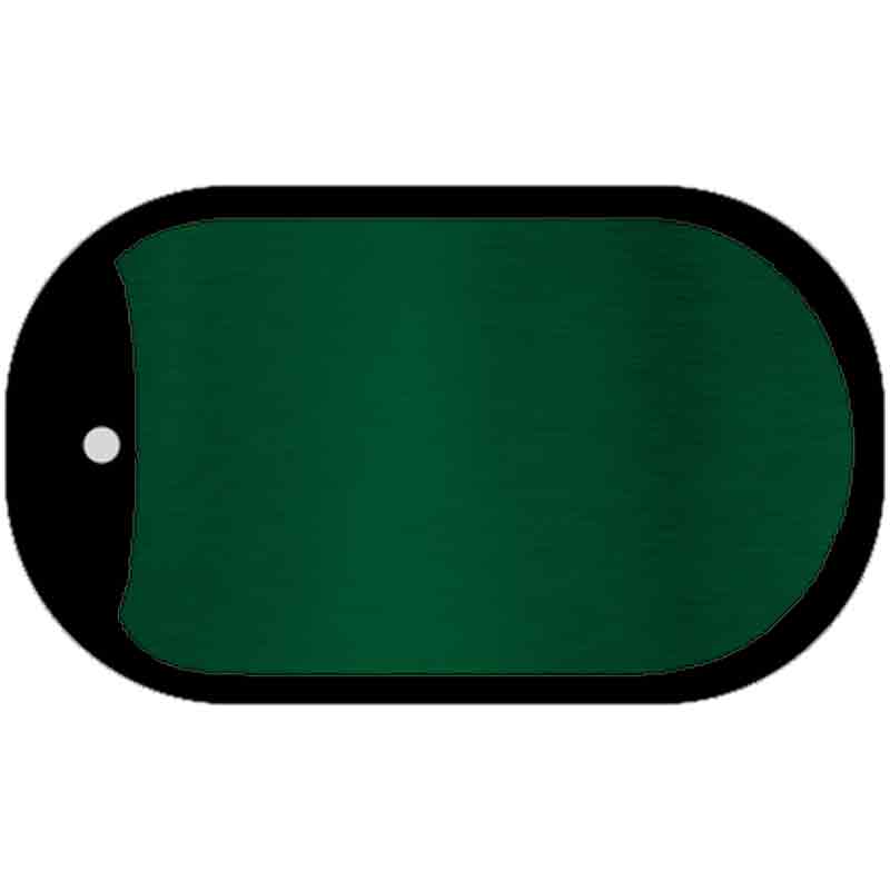 Green Metallic Solid Novelty Metal Dog Tag Necklace