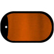 Orange Metallic Solid Novelty Metal Dog Tag Necklace 2" x 1" Dog Tag (DT)