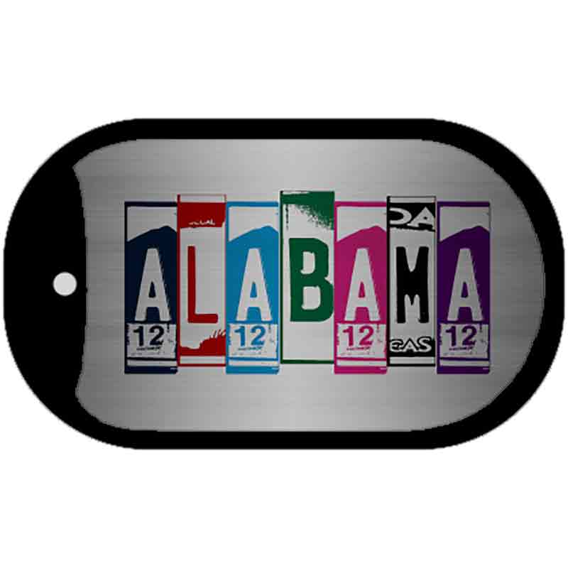 Alabama License Plate Art Novelty Metal Dog Tag Necklace