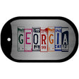 Georgia License Plate Art Novelty Metal Dog Tag Necklace 2" x 1" Dog Tag (DT)