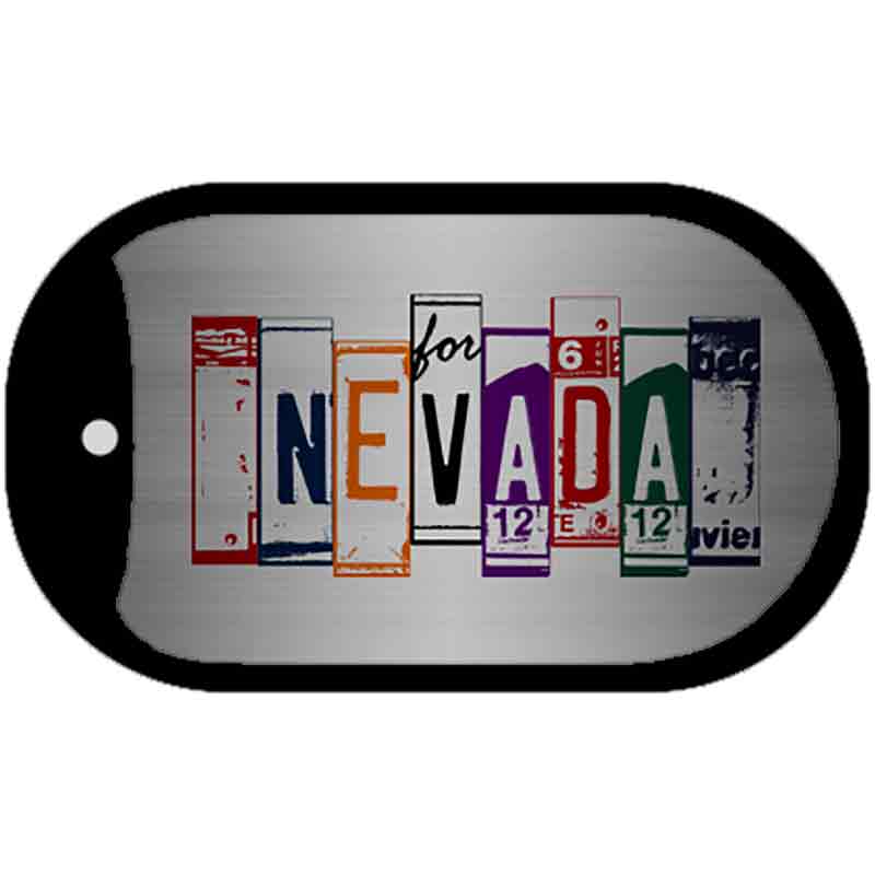 Nevada License Plate Art Novelty Metal Dog Tag Necklace