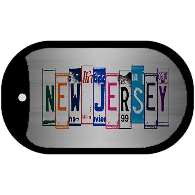 New Jersey License Plate Art Novelty Metal Dog Tag Necklace