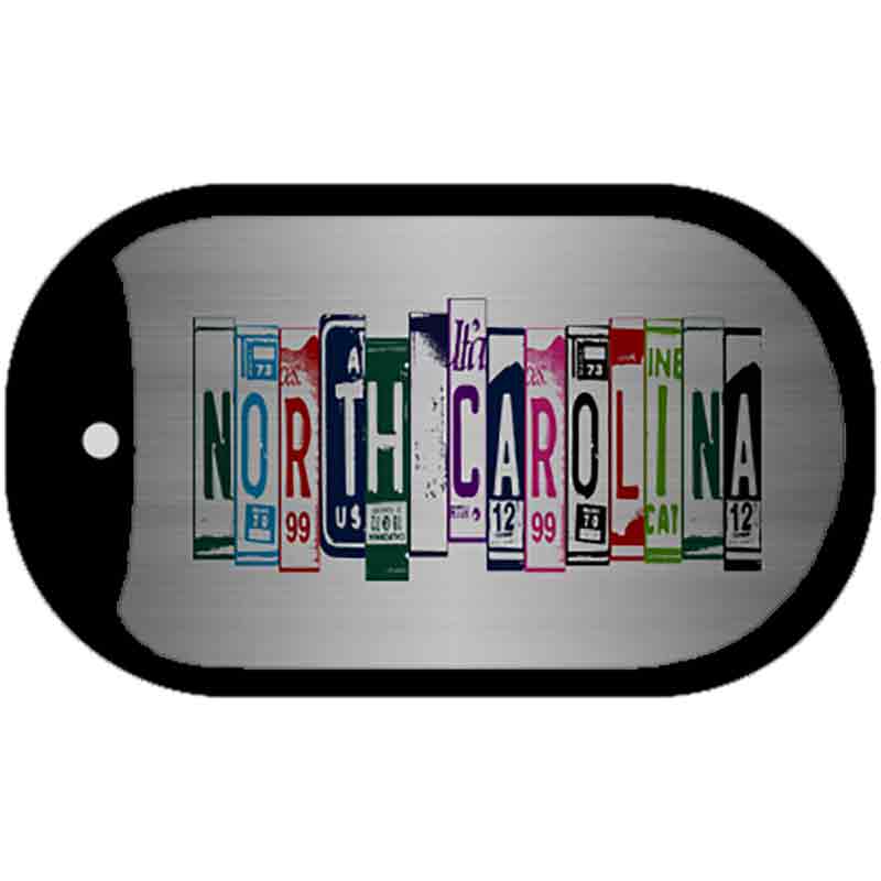 North Carolina License Plate Art Novelty Metal Dog Tag Necklace 2" x 1" Dog Tag (DT)