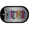 North Dakota License Plate Art Novelty Metal Dog Tag Necklace 2" x 1" Dog Tag (DT)