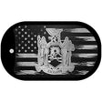 New York Carbon Fiber Brushed Aluminum Novelty Metal Dog Tag Necklace DTC-1124 2" x 1" Dog Tag (DT)