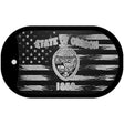 Oregon Carbon Fiber Brushed Aluminum Novelty Metal Dog Tag Necklace DTC-1129 2" x 1" Dog Tag (DT)