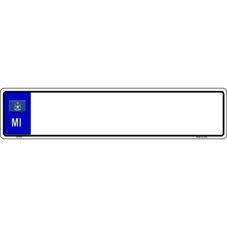 Michigan Blank Novelty Metal European License Plate Tag EP-022