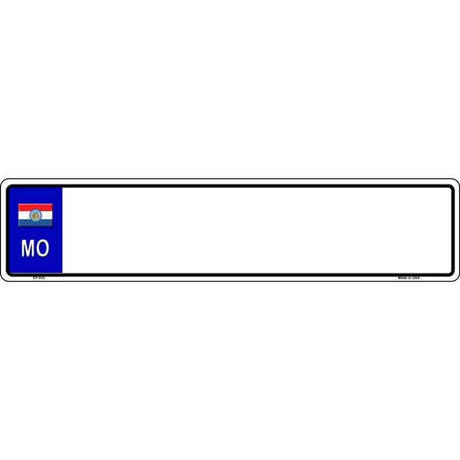 Missouri Blank Novelty Metal European License Plate Tag EP-025