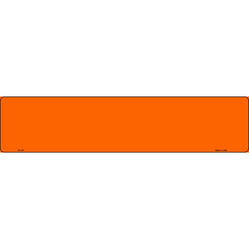 Orange Novelty Metal European License Plate Tag EP-057 20.5" x 4.5" Plate (EP)