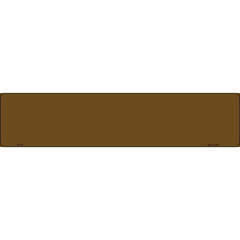 Brown Novelty Metal European License Plate Tag EP-061