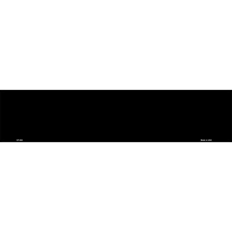 Black Novelty Metal European License Plate Tag EP-063