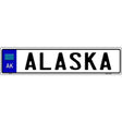 Alaska Novelty Metal European License Plate Tag EP-070