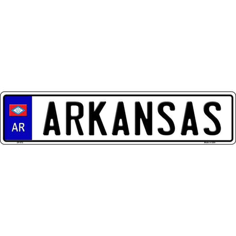 Arkansas Novelty Metal European License Plate Tag EP-072
