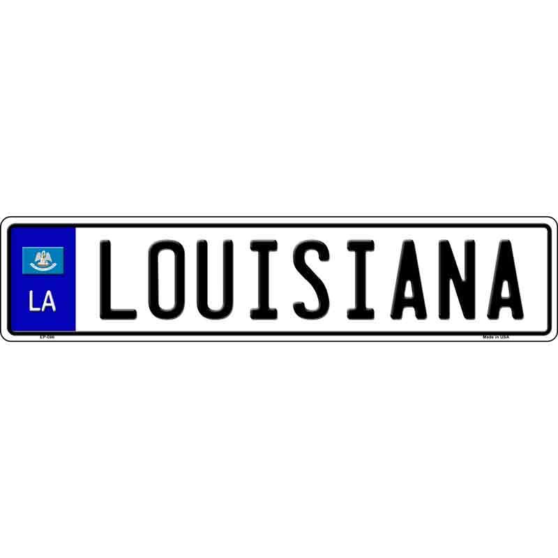 Louisiana Novelty Metal European License Plate Tag EP-086