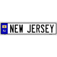 New Jersey Novelty Metal European License Plate Tag EP-098