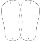 White Dye Sublimation Wholesale Novelty Metal Flip Flops (Set of 2)