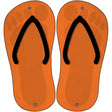 Orange Solid Novelty Metal Flip Flops (Set of 2)