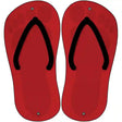 Red Solid Novelty Metal Flip Flops (Set of 2)