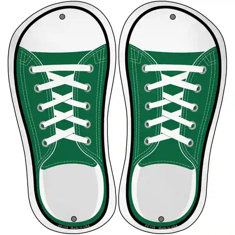 Green Solid Novelty Metal Shoe Outlines (Set of 2)