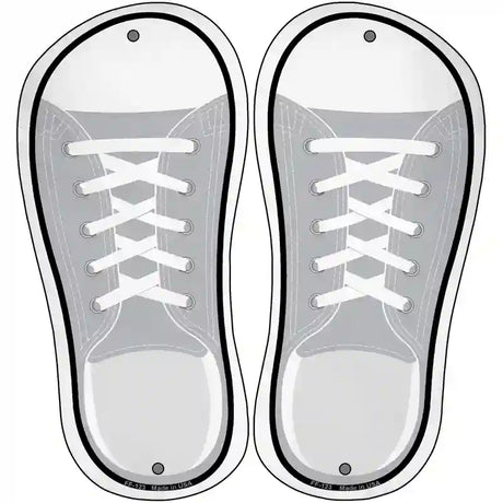Gray Solid Novelty Metal Shoe Outlines (Set of 2)