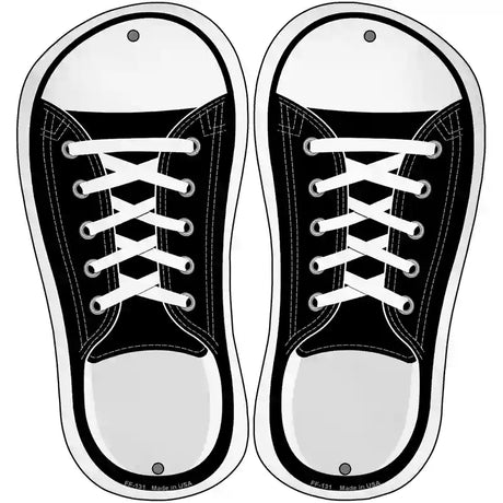 Black Solid Novelty Metal Shoe Outlines (Set of 2)