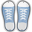 Light Blue Glitter Novelty Metal Shoe Outlines (Set of 2)
