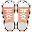 Orange Glitter Novelty Metal Shoe Outlines (Set of 2)