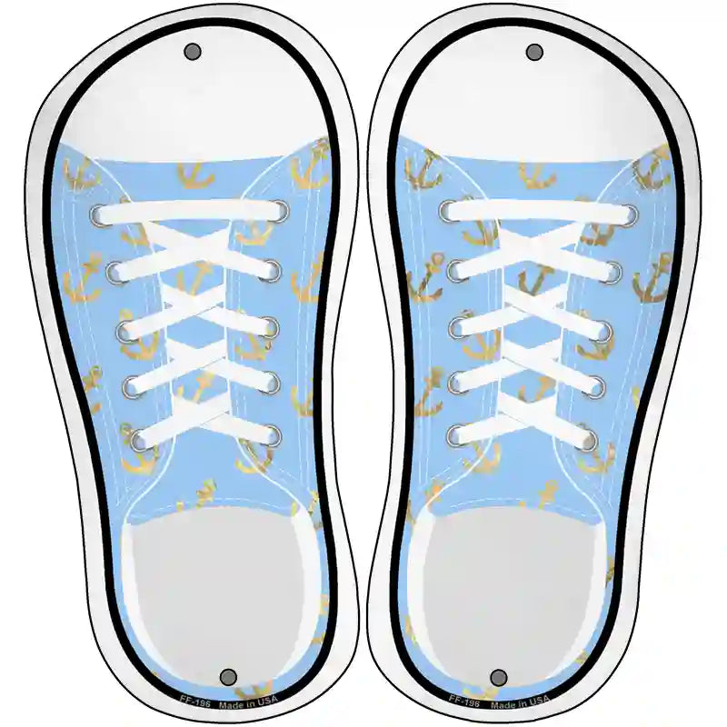 Anchor Baby Blue Novelty Metal Shoe Outlines (Set of 2)