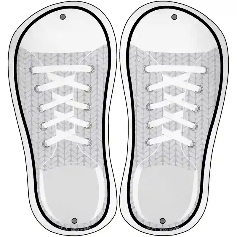 Gray Olive Leaves Novelty Metal Shoe Outlines (Set of 2)