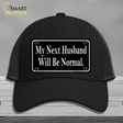 My Next Husband Novelty License Plate Hat Mesh / Black